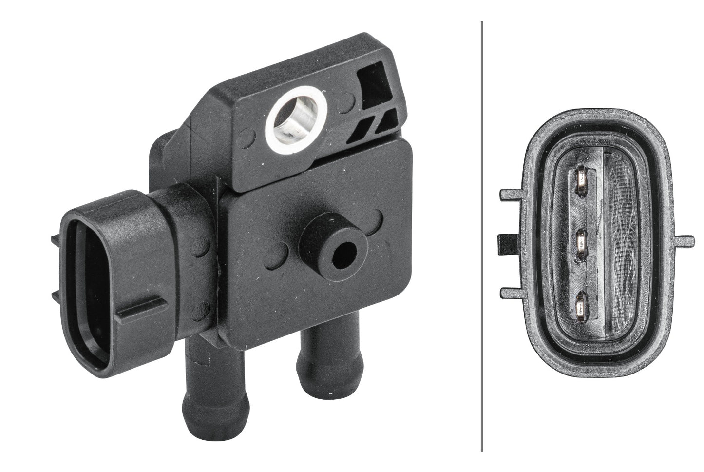 HELLA Sensor, exhaust pressure - 3-pin connector - Bolted 6PP009409-291