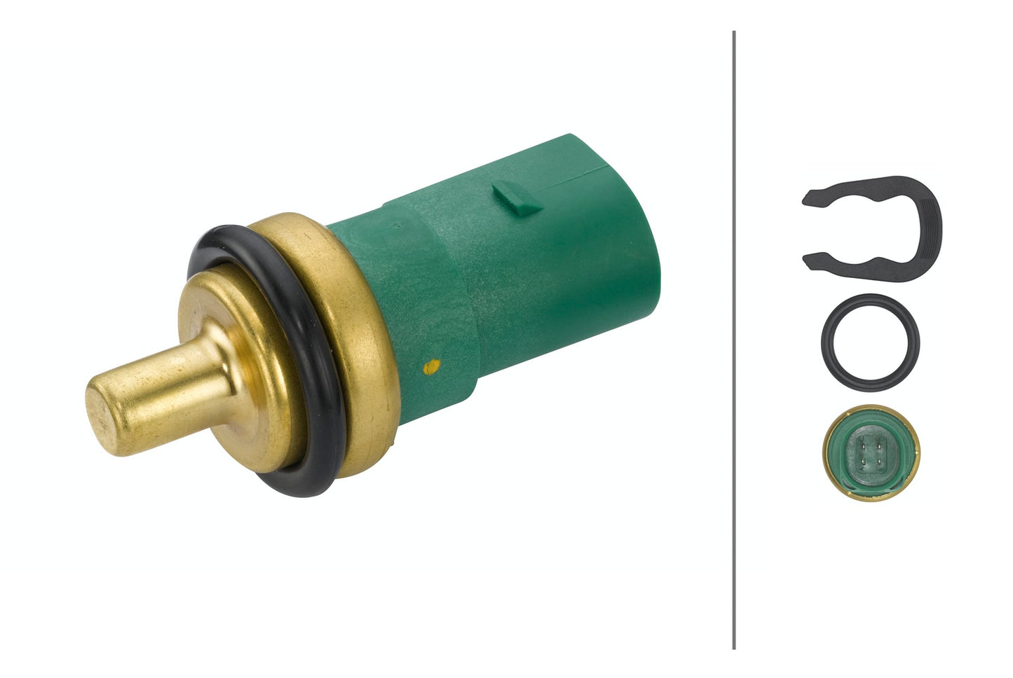 HELLA Sensor, coolant temperature - 12V - 4-pin connector 6PT009107-141
