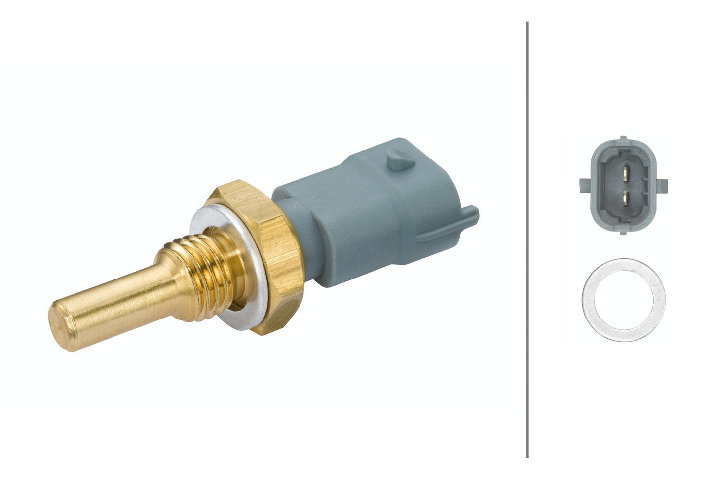 HELLA Sensor, oil temperature - 2-pin connector 6PT009107-611