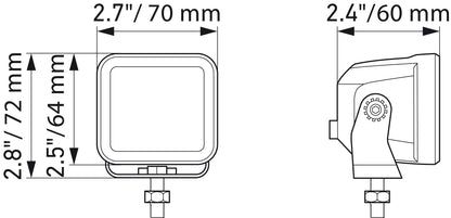 HELLA LED-Spotlight - Black Magic Edgeless Cube Kit 2.7" - 12/24V - 1400lm 1FA358176-801