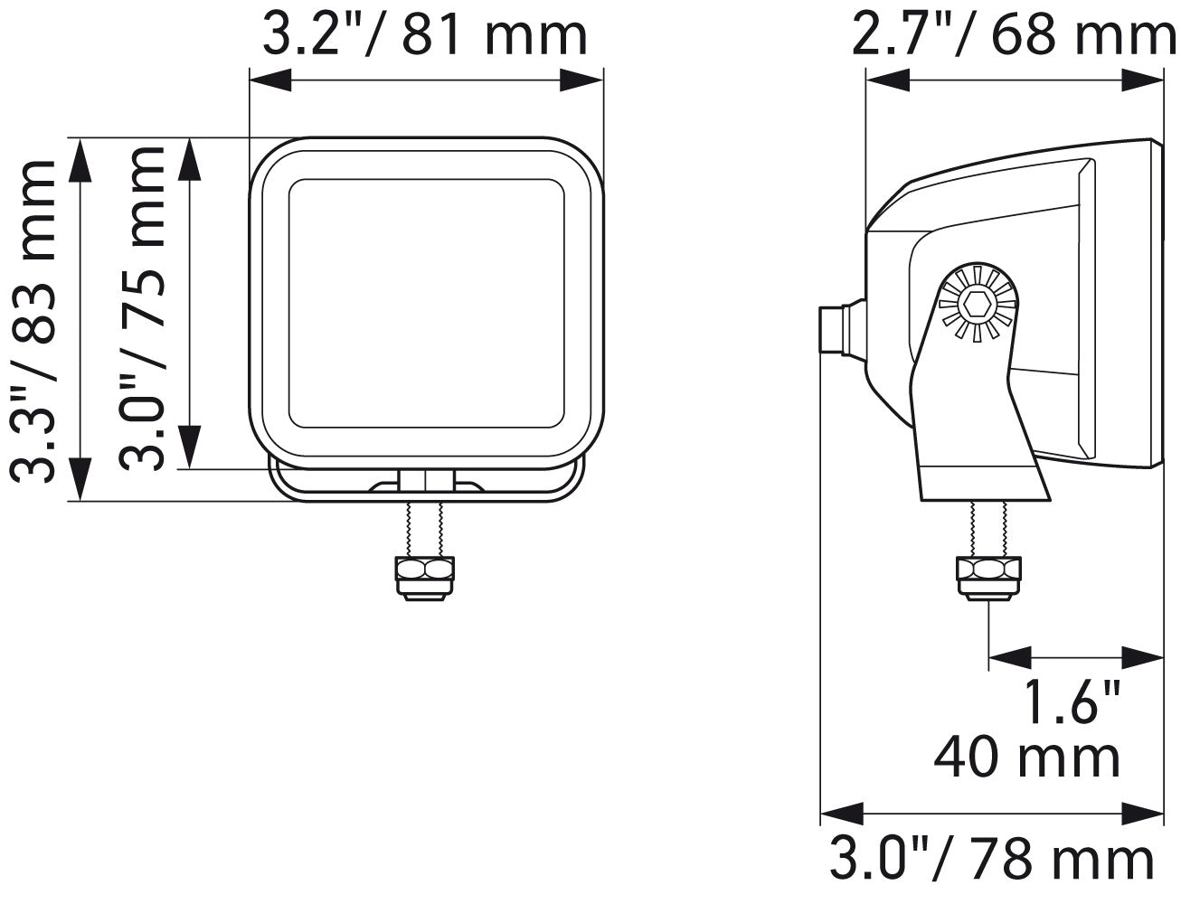 HELLA LED-Spotlight - Black Magic Edgeless Cube Kit 3.2" - 12/24V - 3000lm 1FA358176-811