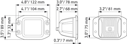 HELLA LED-Spotlight - Black Magic Edgeless Cube Kit 3.2" - 12/24V - 3000lm 1FA358176-831