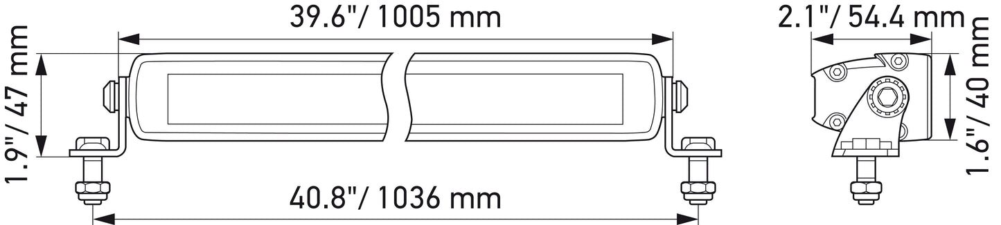 HELLA LED-Spotlight - Black Magic Edgeless Lightbar 40" - 12/24V - 12000lm 1FJ358176-321