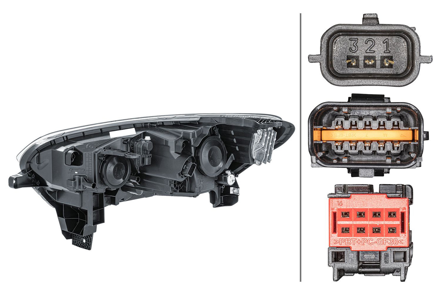 LED/Halogen-Headlight - right - for e.g. Renault Kadjar (HA_, HL_)