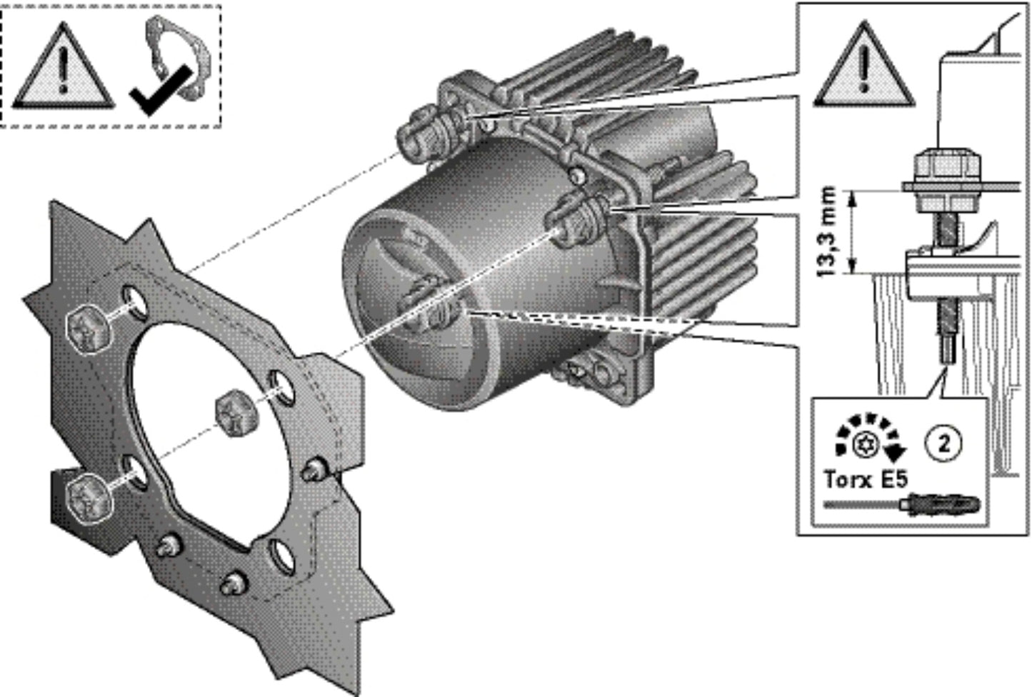 HELLA Asymmetric/LED/DE-Insert, headlight - 90mm Essential L4565 - 12/24V 1AL015318-001