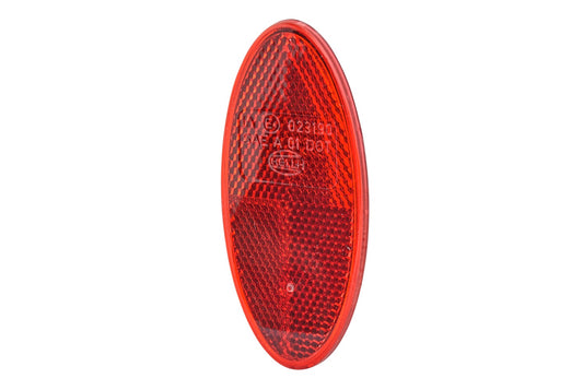HELLA Reflector - Lens Colour: Red - oval - Glued/mounting 8RA343160-002