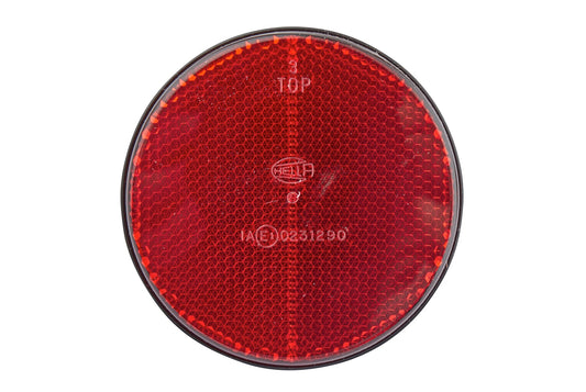 HELLA Reflector - Lens Colour: Red - round - Bolted/mounting 8RA002016-111