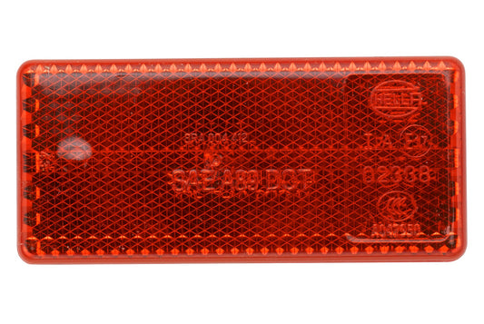 HELLA Reflector - Lens Colour: Red - rectangular - Glued/mounting 8RA004412-021