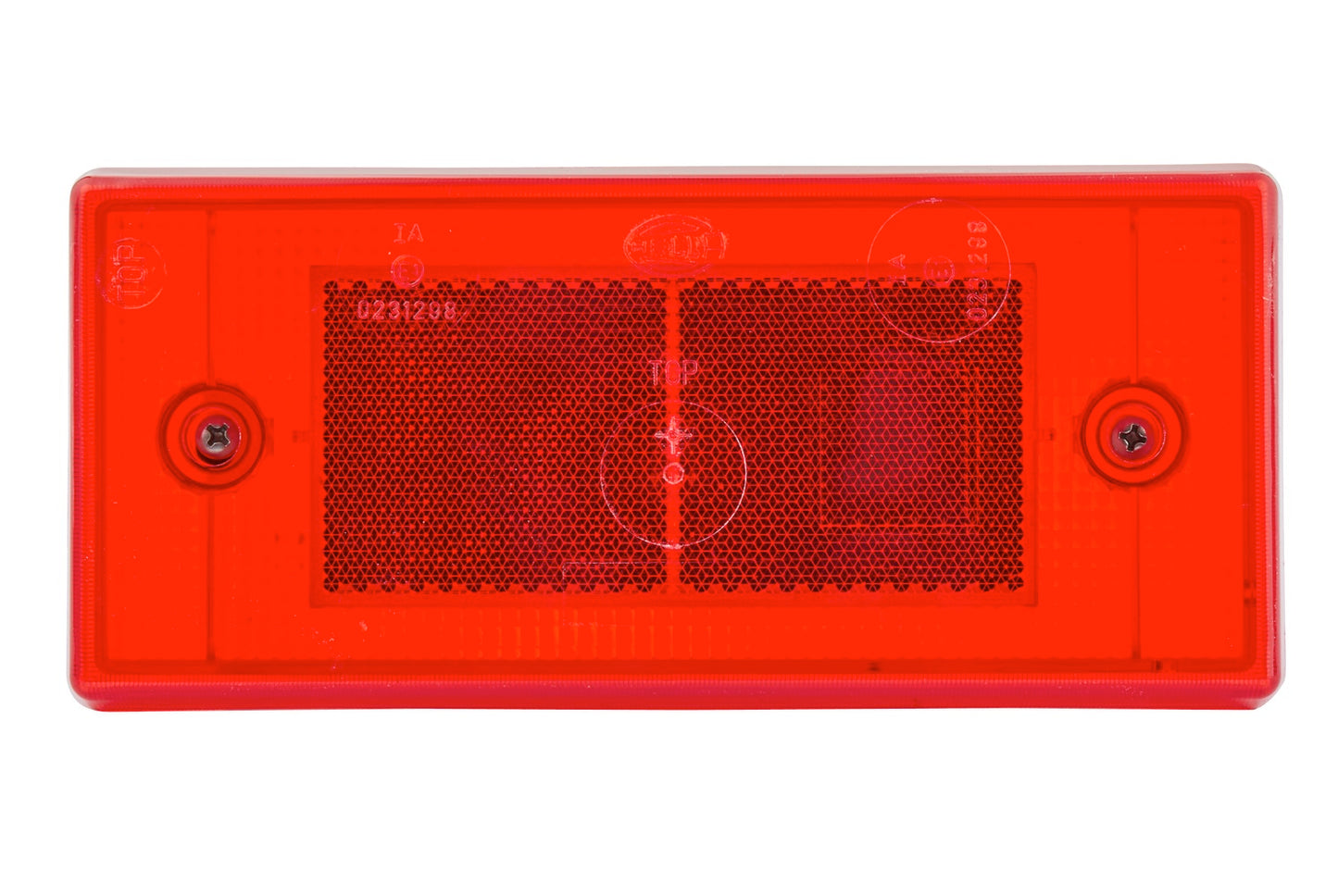 HELLA Reflector - Lens Colour: Red - rectangular - Screw Connection/mounting 8RA003734-101