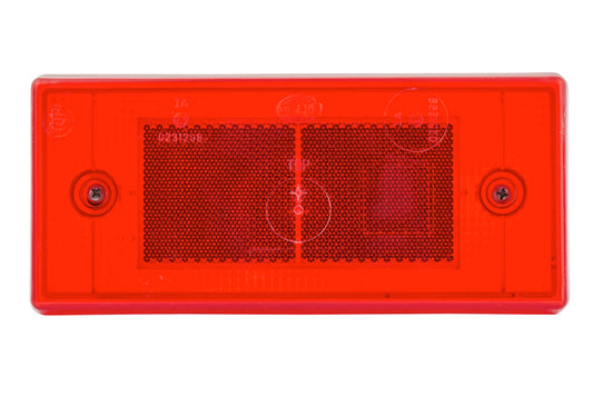 HELLA Reflector - Lens Colour: Red - rectangular - Screw Connection/mounting 8RA003734-101