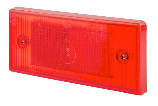 HELLA Reflector - Lens Colour: Red - rectangular - Screw Connection/mounting 8RA003734-101