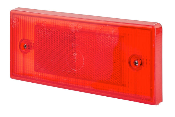 HELLA Reflector - Lens Colour: Red - rectangular - Screw Connection/mounting 8RA003734-101