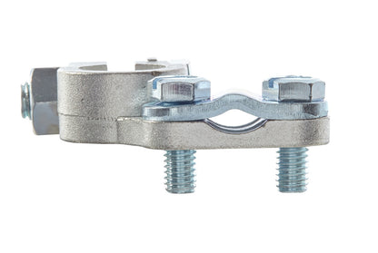 HELLA Battery Terminal Clamp - for positive terminal/Cast Part - Battery Terminal Ø: 1 8KX043021-031