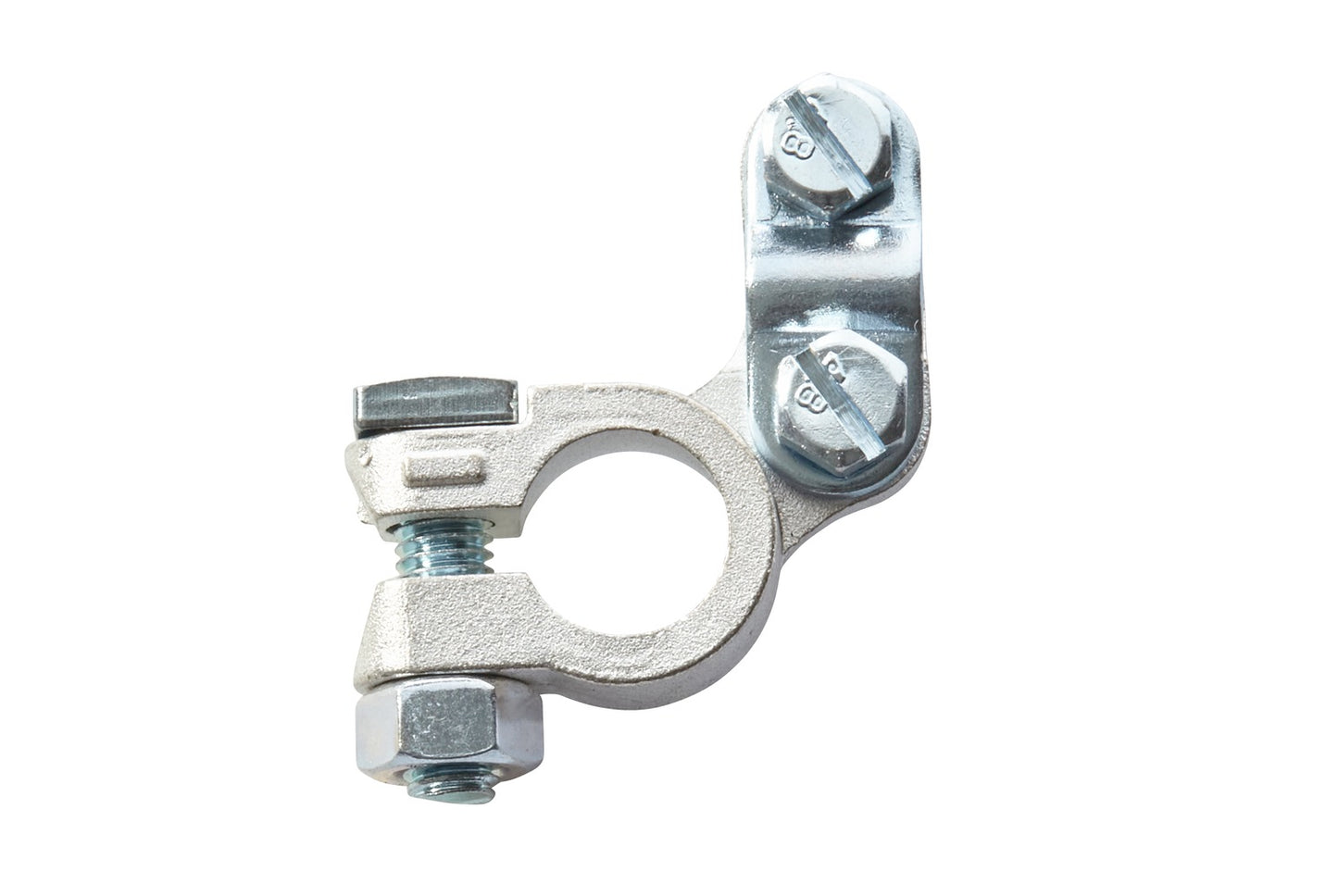 HELLA Battery Terminal Clamp - for positive terminal/Cast Part - Battery Terminal Ø: 1 8KX043021-031