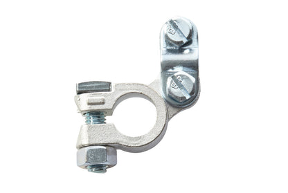 HELLA Battery Terminal Clamp - for positive terminal/Cast Part - Battery Terminal Ø: 1 8KX043021-031