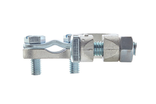 HELLA Battery Terminal Clamp - for positive terminal/Cast Part - Battery Terminal Ø: 1 8KX043021-031