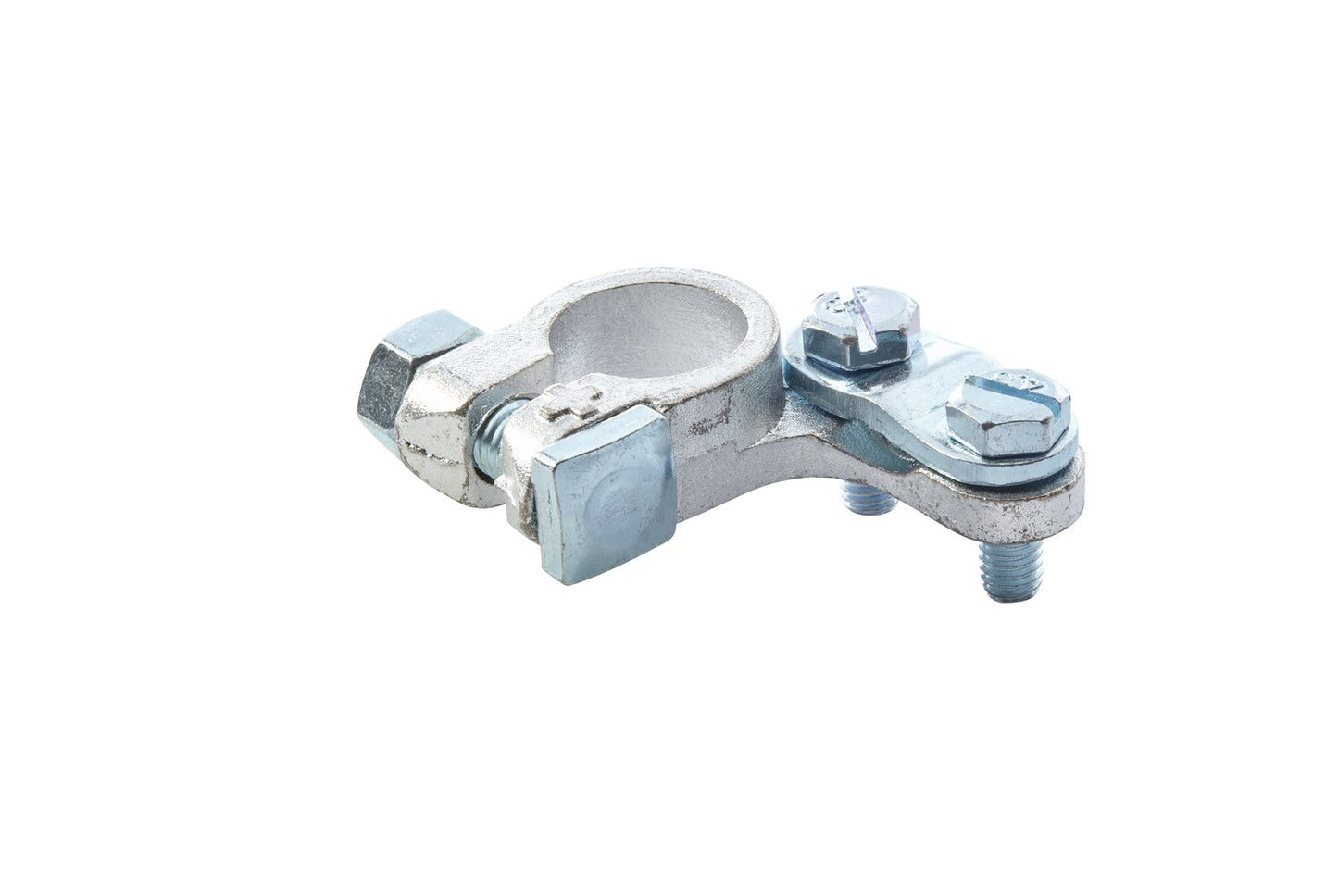 HELLA Battery Terminal Clamp - for positive terminal/Cast Part - Battery Terminal Ø: 1 8KX091450-031