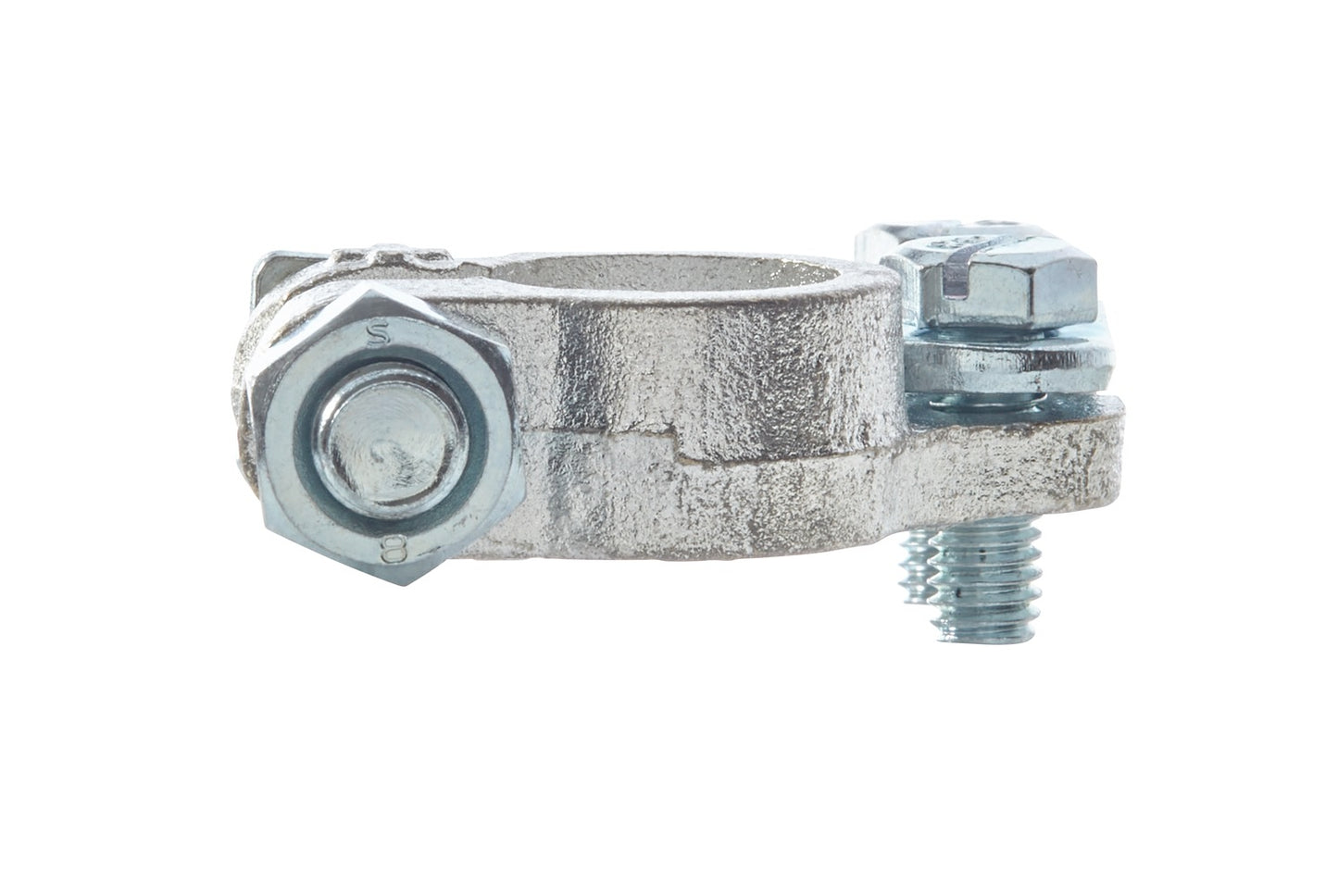 HELLA Battery Terminal Clamp - for positive terminal/Cast Part - Battery Terminal Ø: 1 8KX091451-031