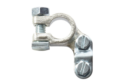 HELLA Battery Terminal Clamp - for positive terminal/Cast Part - Battery Terminal Ø: 1 8KX091452-031