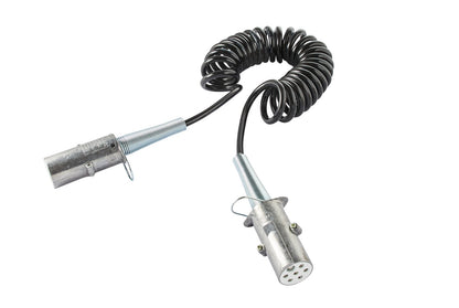 HELLA Coiled Cable - with fastening clamp - 7-pin connector - 24V - Metal/PU (Polyuret 8KA004797-111