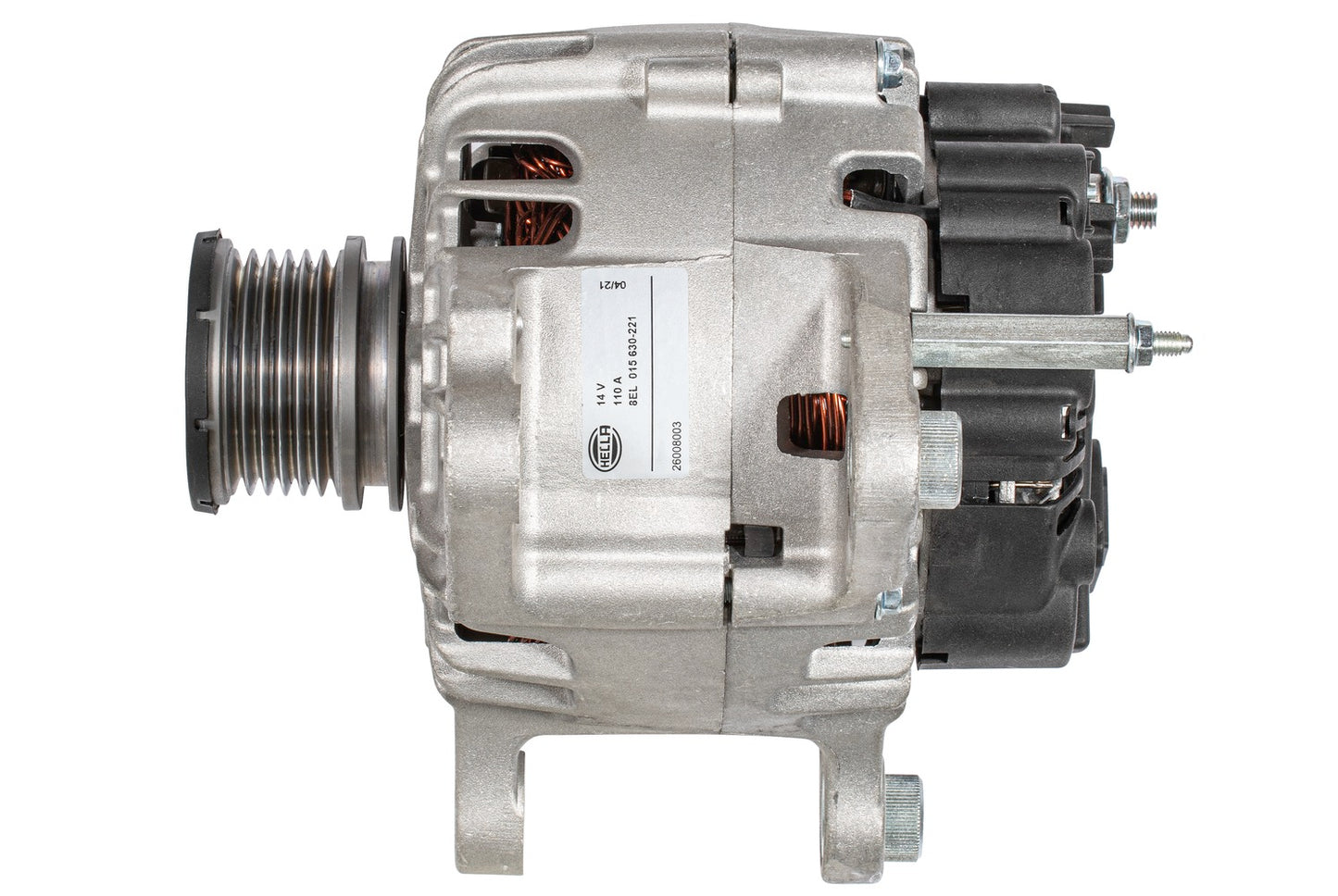HELLA Alternator - 14V - 110A - for e.g. VW Golf VII (5G1, BQ1, BE1, BE2) 8EL015630-221