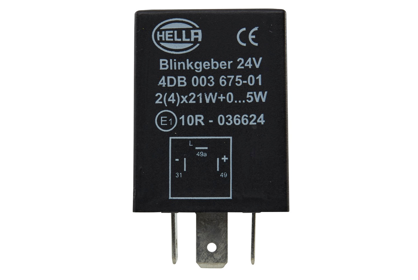 HELLA Flasher Unit - 24V - 3-pin connector 4DB003675-011