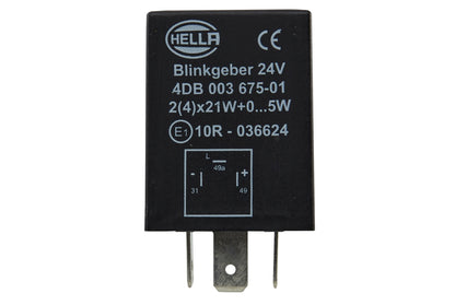 HELLA Flasher Unit - 24V - 3-pin connector 4DB003675-011