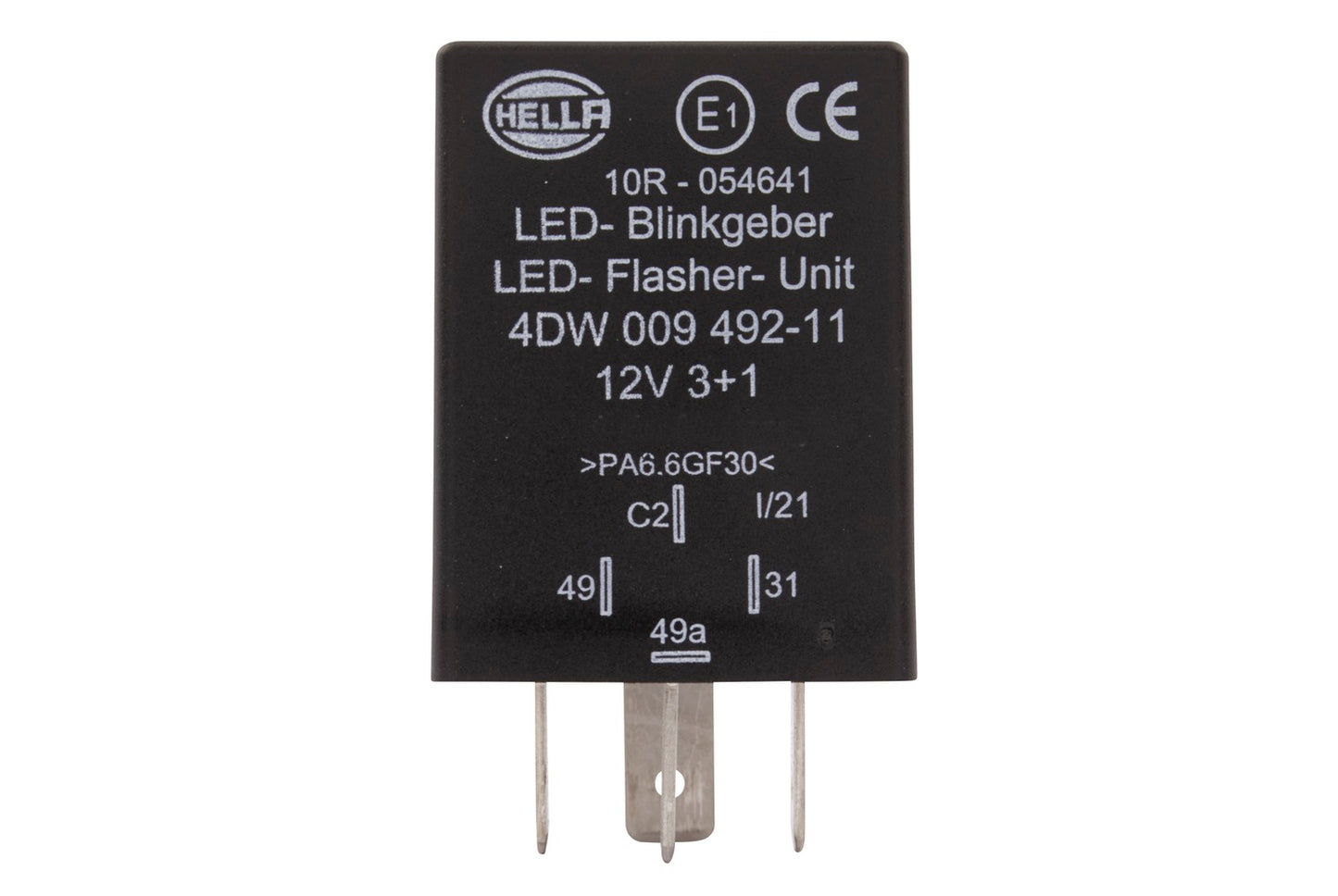 HELLA Flasher Unit - 12V - 4-pin connector 4DW009492-111