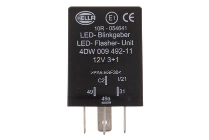 HELLA Flasher Unit - 12V - 4-pin connector 4DW009492-111