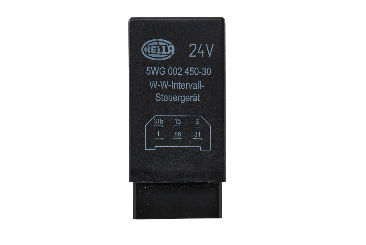 HELLA Relay, wipe/wash interval - 24V - 6-pin connector 5WG002450-301