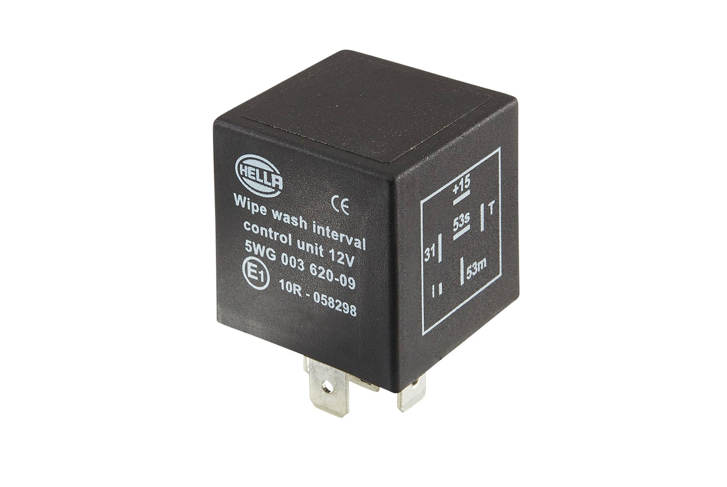 HELLA Relay, wipe/wash interval - 12V - 6-pin connector 5WG003620-091