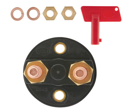 HELLA Main Switch, battery - S33 - Rotary Operation - Number of connectors: 2 6EK002843-001
