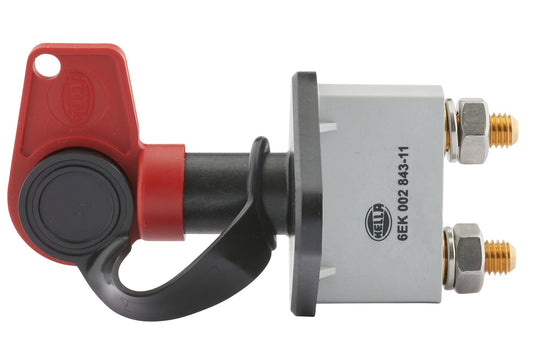 HELLA Main Switch, battery - Rotary Operation - 24V - Number of connectors: 2 6EK002843-111