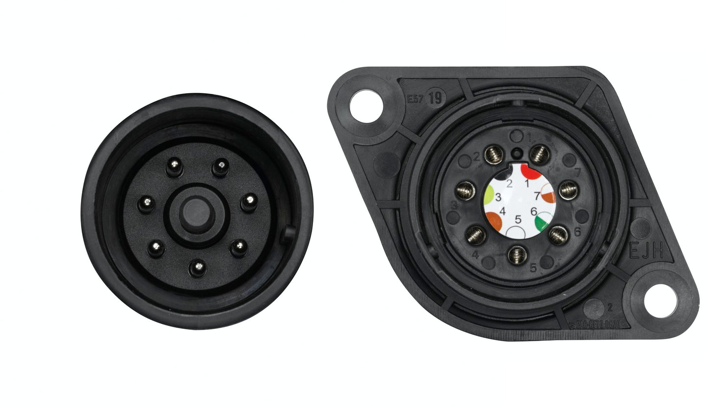 HELLA Socket - 12V - 7-pin connector - Screw Connection - Plug: Round Plug - Quantity: 8JB011895-001