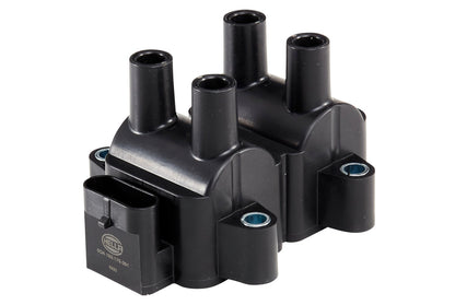 HELLA Ignition Coil - 12V - 4-pin connector - Bolted 5DA193175-391