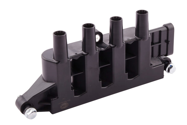 HELLA Ignition Coil - 12V - 6-pin connector - Bolted 5DA358000-271