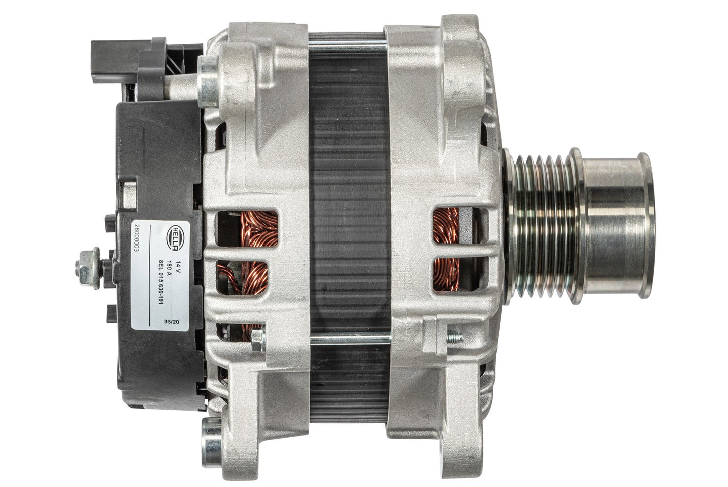 HELLA Alternator - 14V - 180A - for e.g. VW Golf VII (5G1, BQ1, BE1, BE2) 8EL015630-191