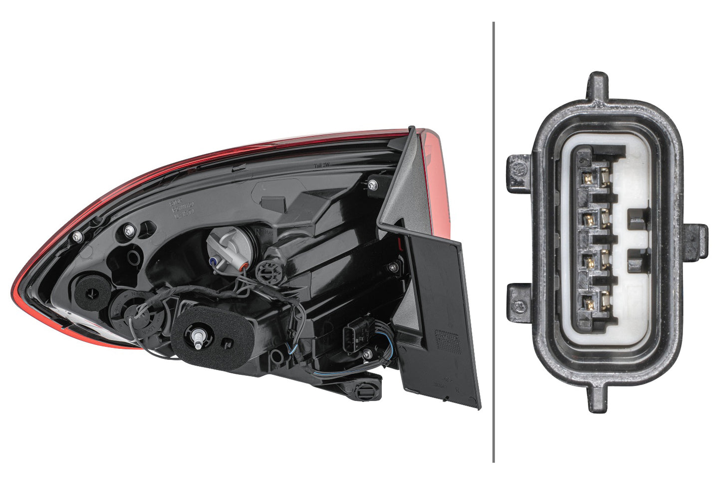 HELLA Rearlight - Hybrid - Outer section - right - for e.g. RENAULT SCÉNIC IV (J9_) 2SD012311-121