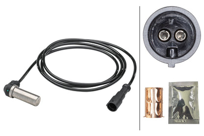 HELLA Sensor, wheel speed - 2-pin connector - Front Axle 6PU230048-051