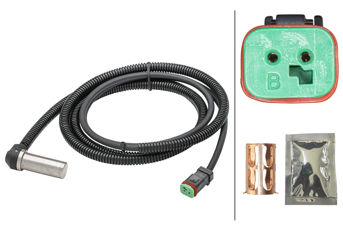 HELLA Sensor, wheel speed - 2-pin connector - Rear Axle 6PU230048-121
