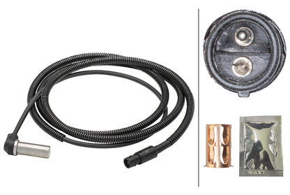 HELLA Sensor, wheel speed - 2-pin connector - Front Axle 6PU230048-131