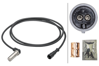 HELLA Sensor, wheel speed - 2-pin connector - Rear Axle/Front Axle 6PU230048-151