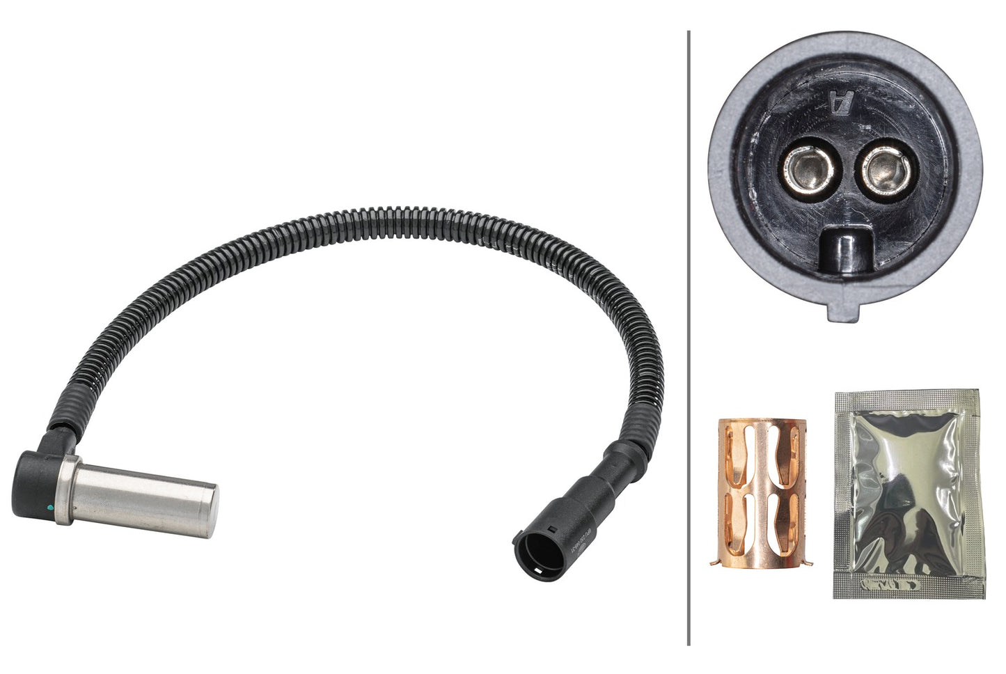 HELLA Sensor, wheel speed - 2-pin connector - Rear Axle 6PU230048-311