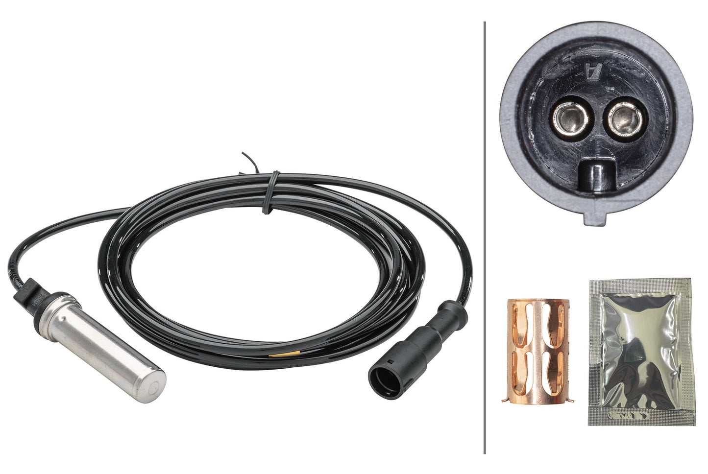 HELLA Sensor, wheel speed - 2-pin connector - Rear Axle 6PU230048-321