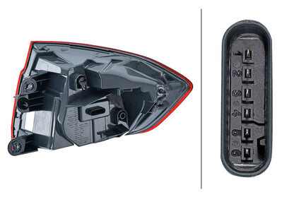 HELLA Rearlight - LED - Outer section - left - for e.g. BMW F30 LCI 2SD012147-411