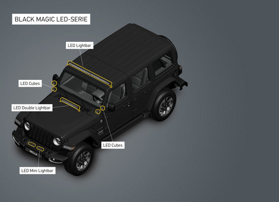 HELLA LED-Spotlight - Black Magic Edgeless Lightbar 40" - 12/24V - 12000lm 1FJ358176-321