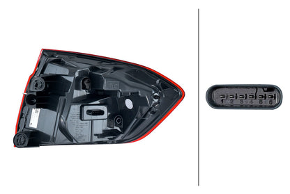HELLA Rearlight - LED - Outer section - left - for e.g. BMW 3 (F30, F80) 2SD012147-311