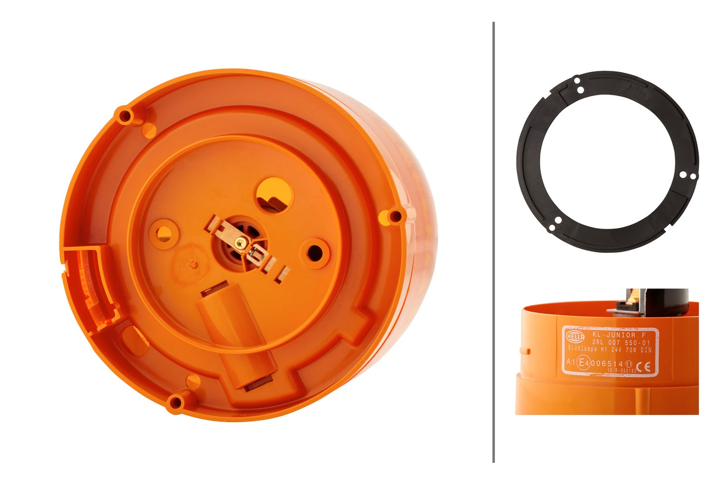 HELLA Halogen-Rotating Beacon - KL Junior - 24V - yellow (amber) 2RL007550-011