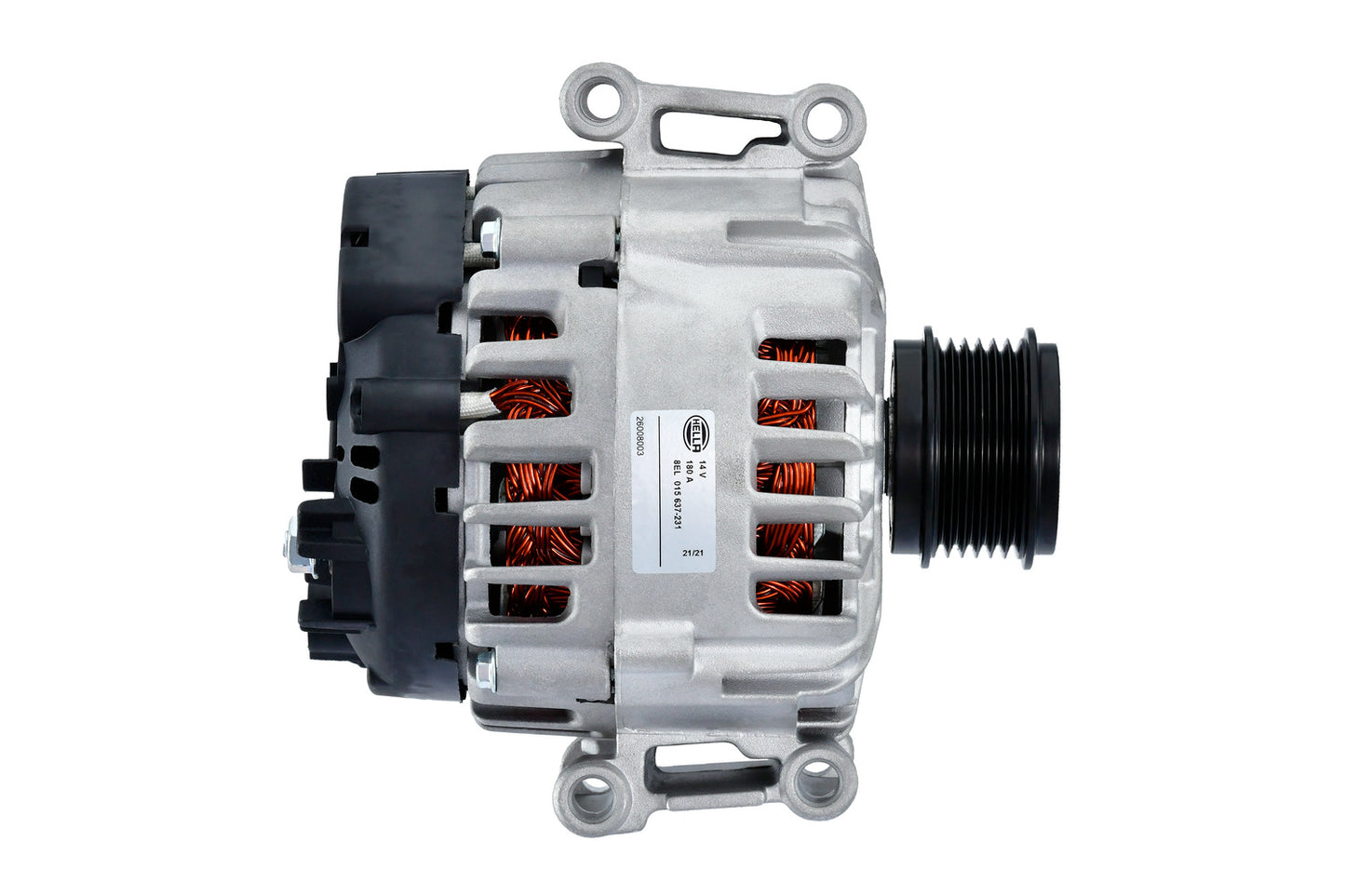 HELLA Alternator - 14V - 180A - for e.g. VW Golf 7 8EL015637-231