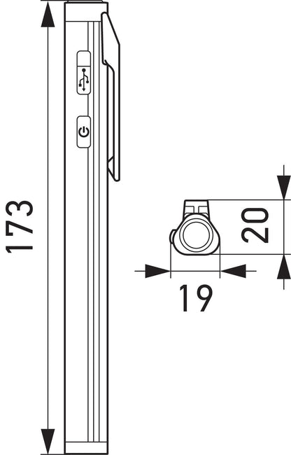 HELLA LED-Hand lamp UPL300 - 3.7V 2XM359002-101